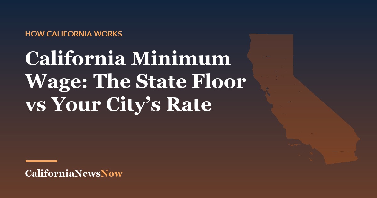 California Minimum Wage: The State Floor vs Your City’s Rate — California News Now