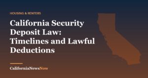California Security Deposit Law: Timelines and Lawful Deductions — California News Now