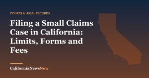 Filing a Small Claims Case in California: Limits, Forms and Fees — California News Now