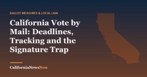 California Vote by Mail: Deadlines, Tracking and the Signature Trap — California News Now